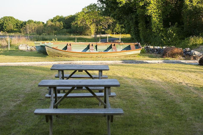Picnic area and boats